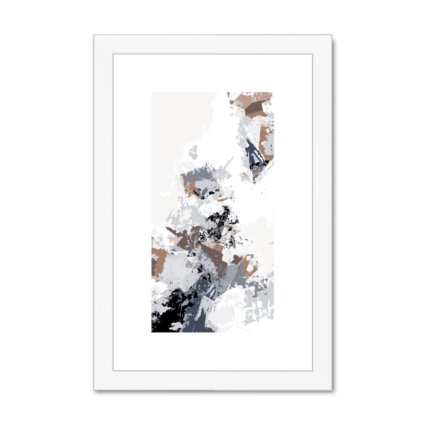 Framed Graphic Art Print, fpv-1220-7694, 8"x12", White Frame