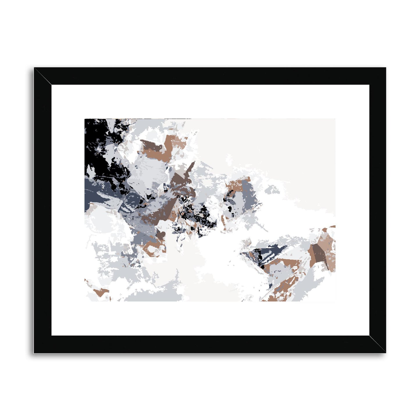 Framed Graphic Art Print, fph-1220-7694, 14"x11", Black Frame