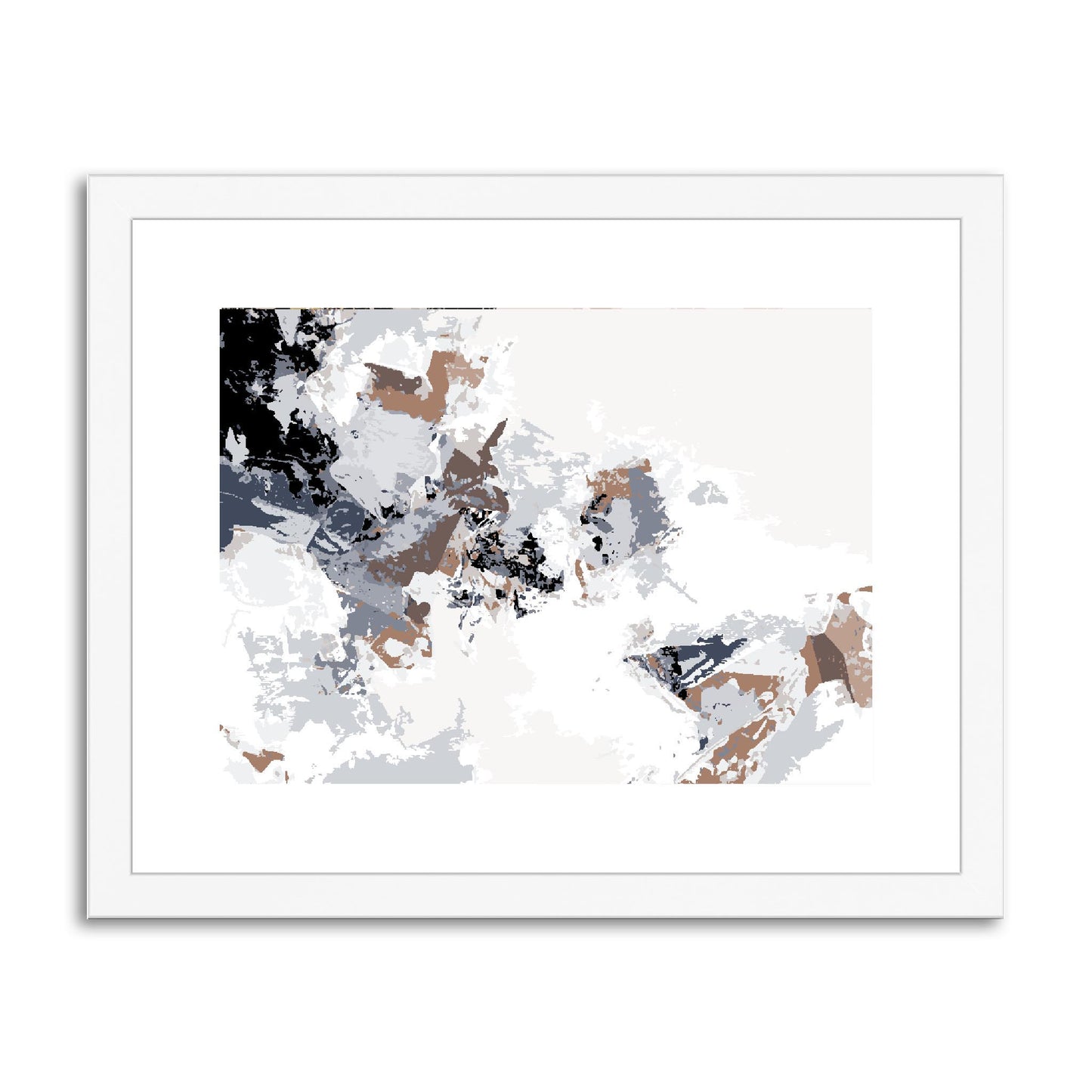 Framed Graphic Art Print, fph-1220-7694, 14"x11", White Frame