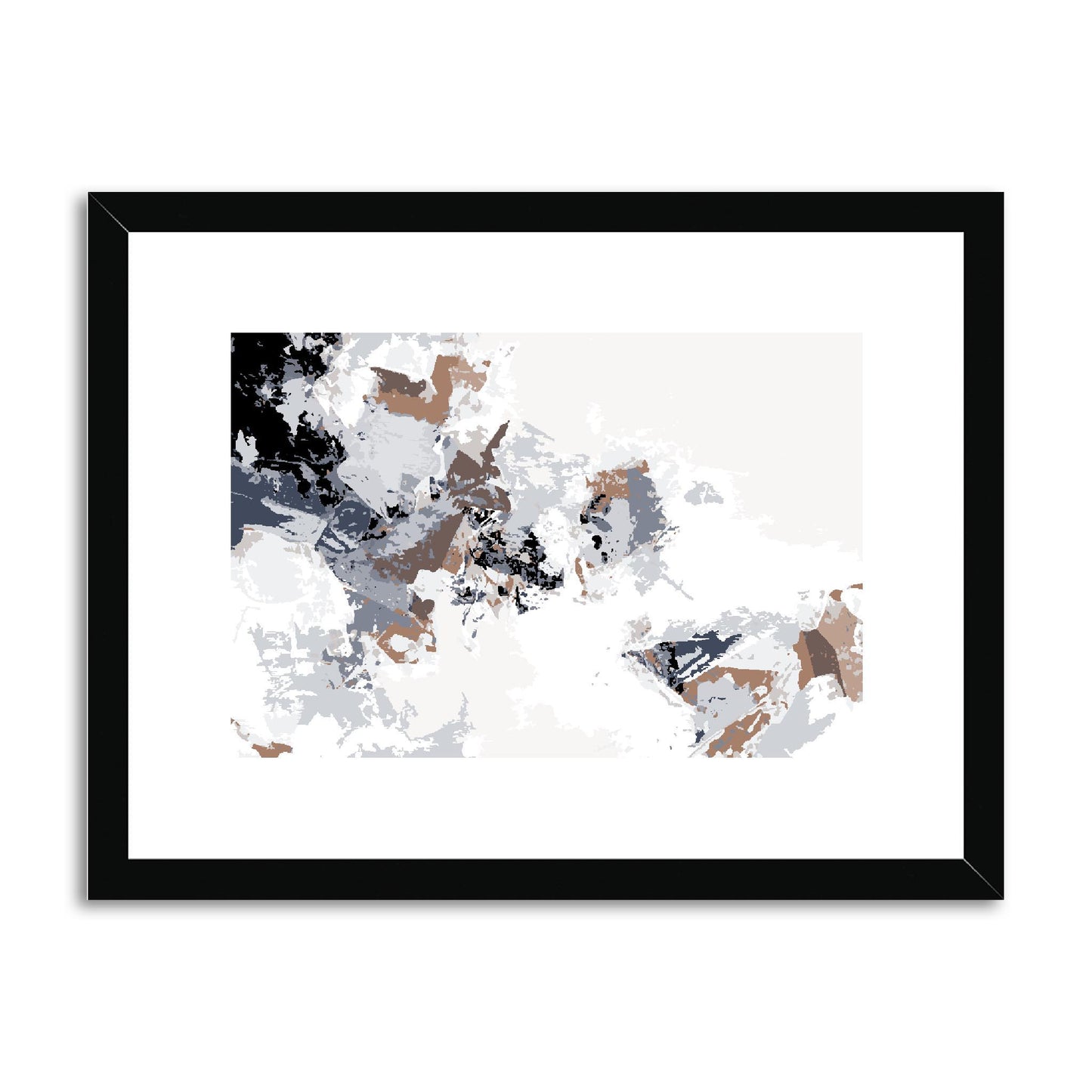 Framed Graphic Art Print, fph-1220-7694, 16"x12", Black Frame