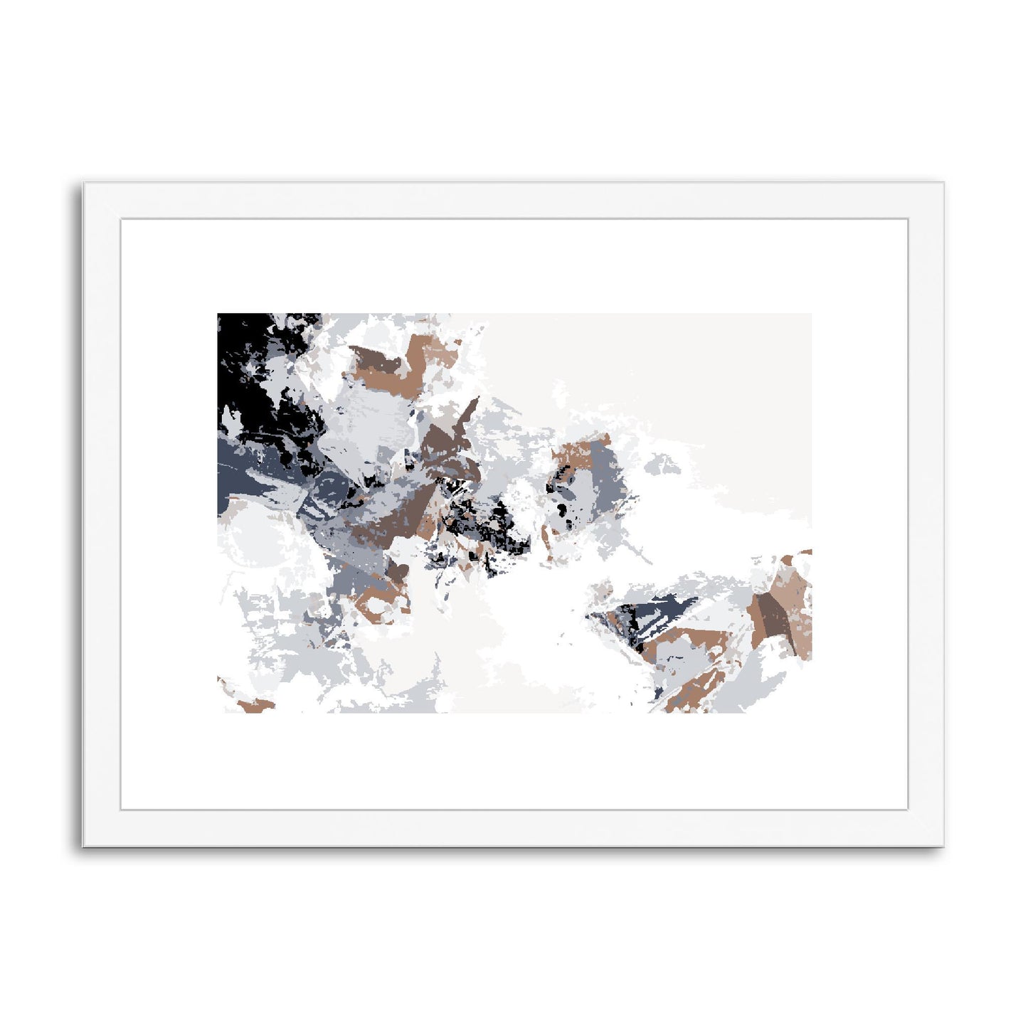 Framed Graphic Art Print, fph-1220-7694, 16"x12", White Frame