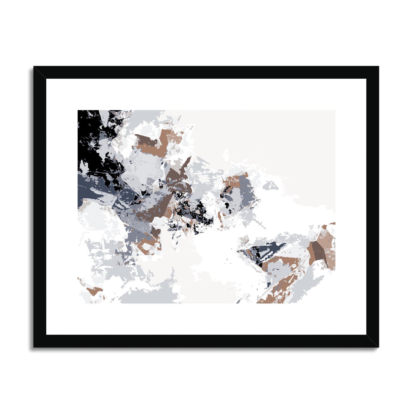 Framed Graphic Art Print, fph-1220-7694, 20"x16", Black Frame