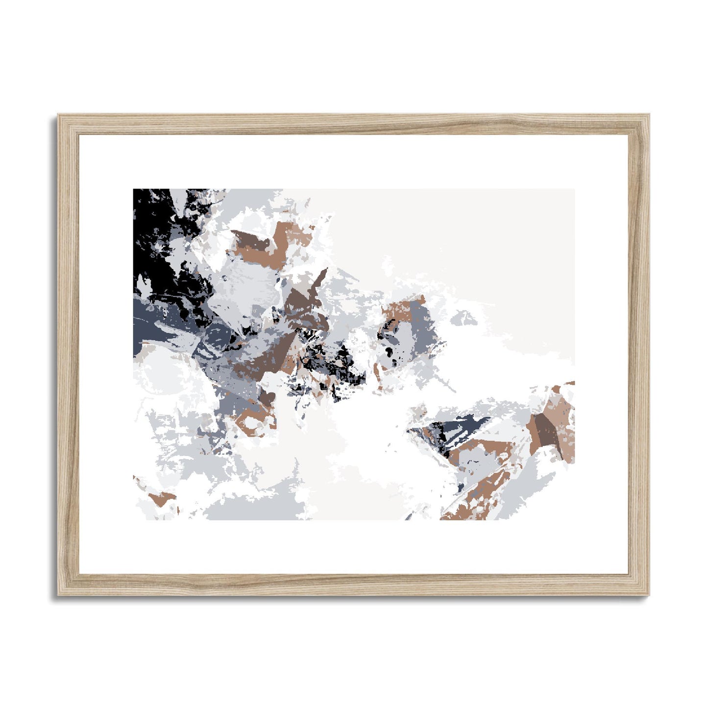 Framed Graphic Art Print, fph-1220-7694, 20"x16", Natural Frame