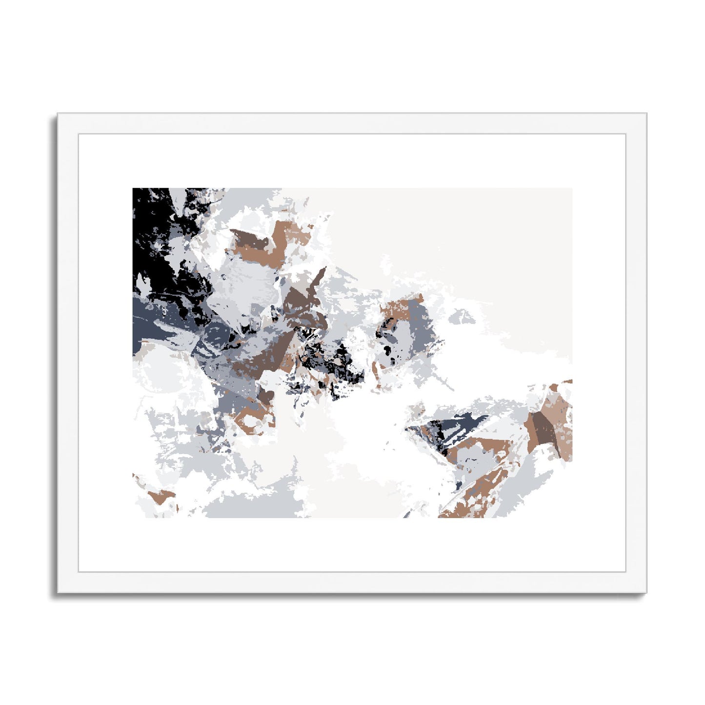 Framed Graphic Art Print, fph-1220-7694, 20"x16", White Frame