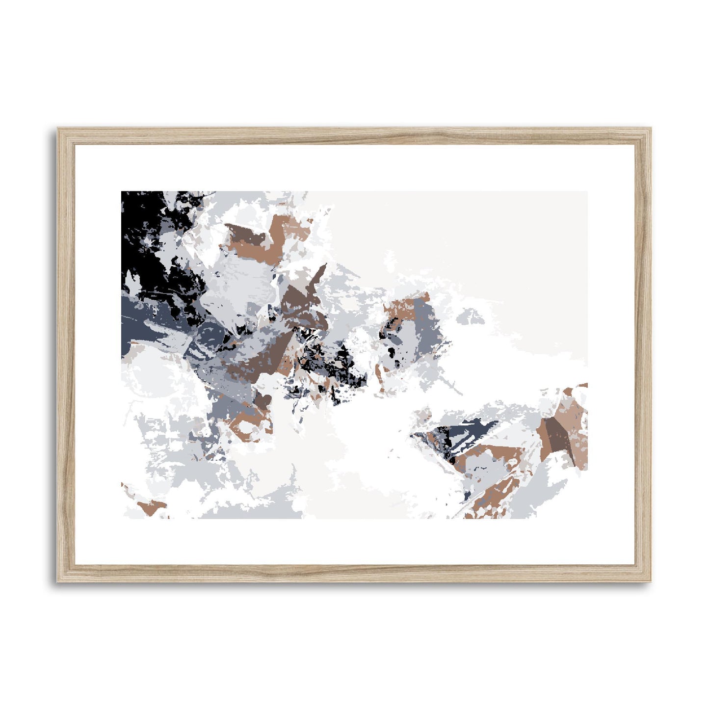 Framed Graphic Art Print, fph-1220-7694, 24"x18", Natural Frame