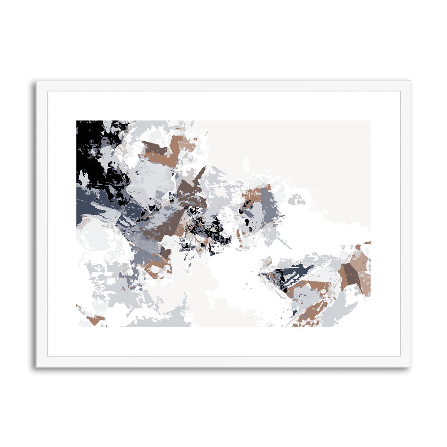 Framed Graphic Art Print, fph-1220-7694, 24"x18", White Frame