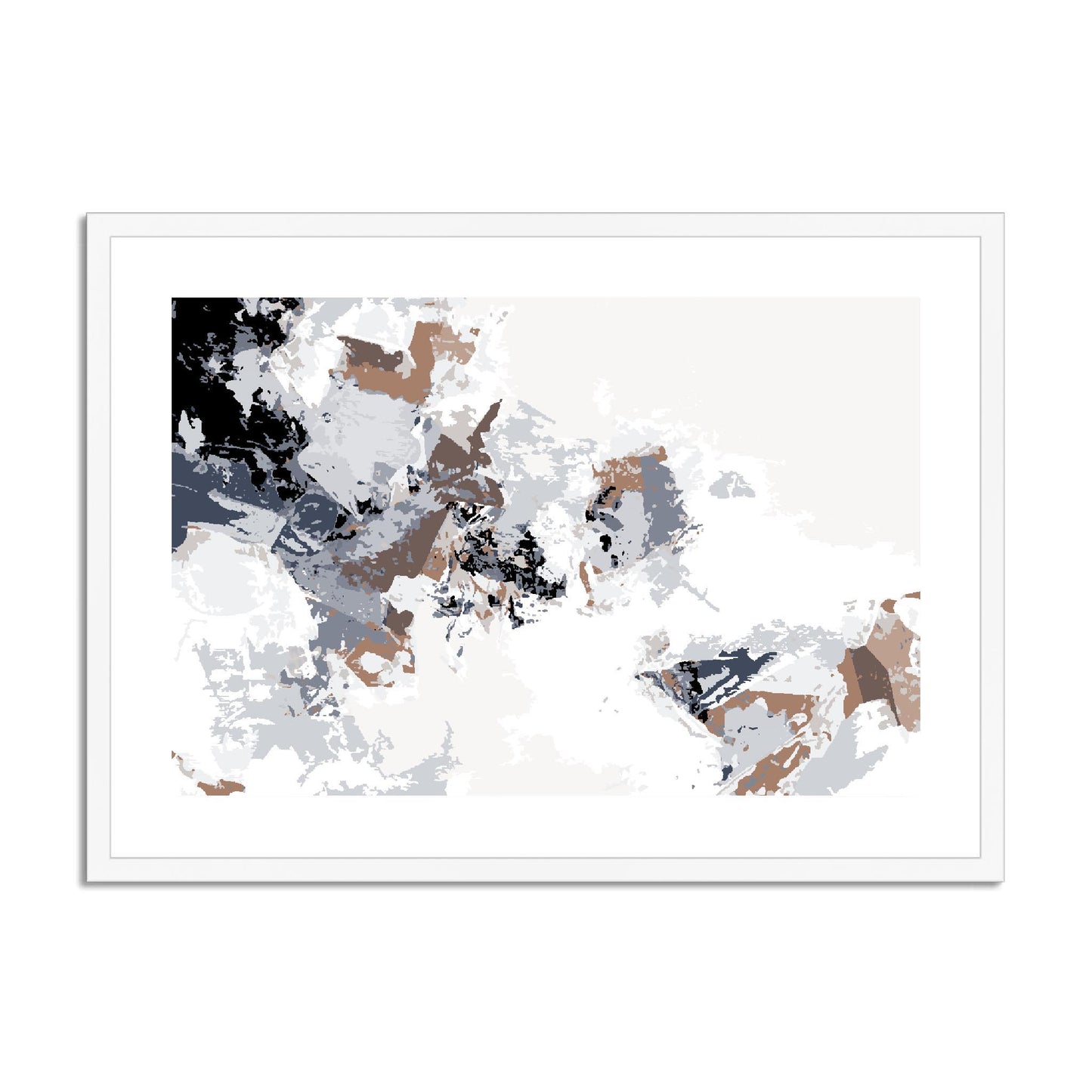 Framed Graphic Art Print, fph-1220-7694, 28"x20", White Frame