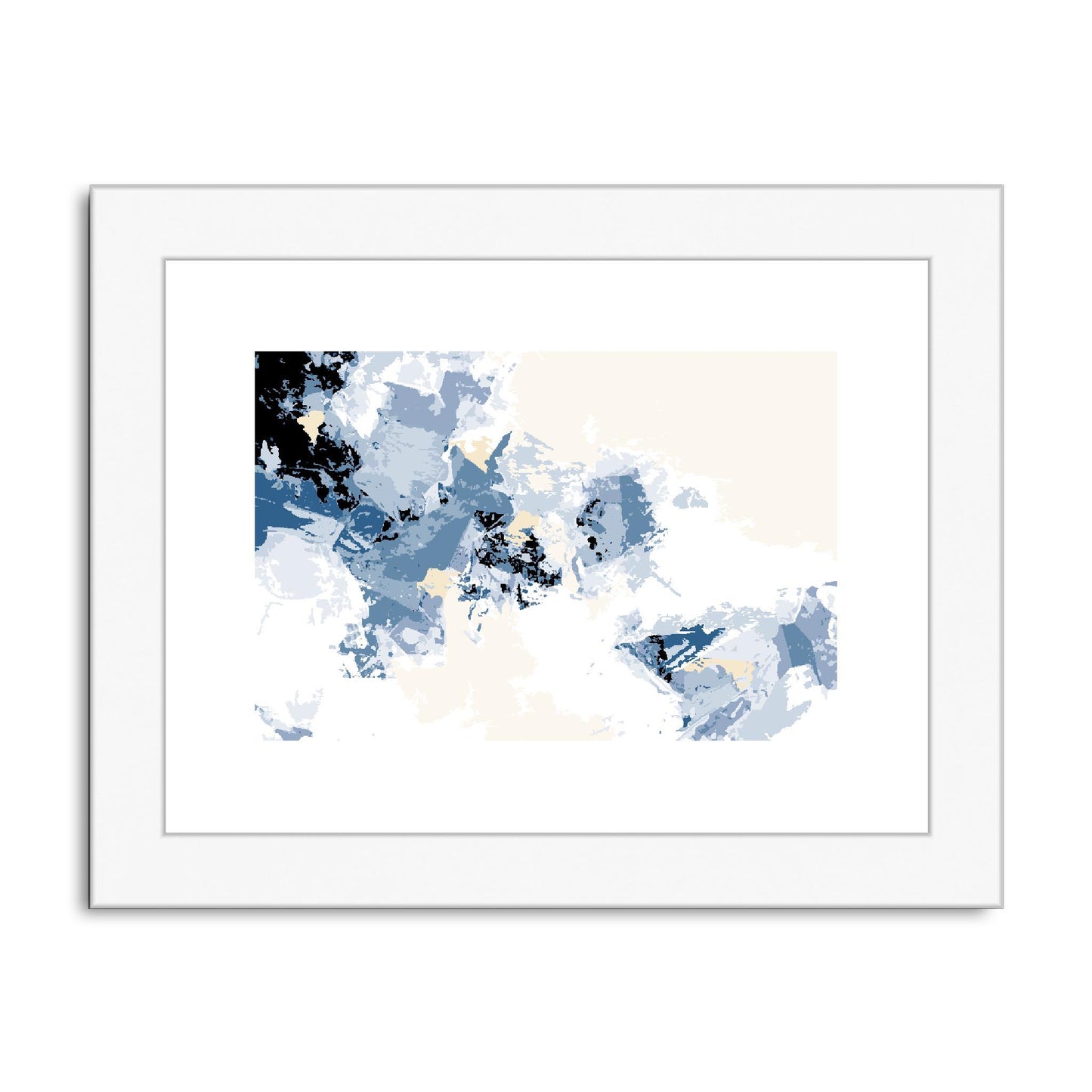Framed Graphic Art Print, fph-1230-7694, 8"x6", White Frame