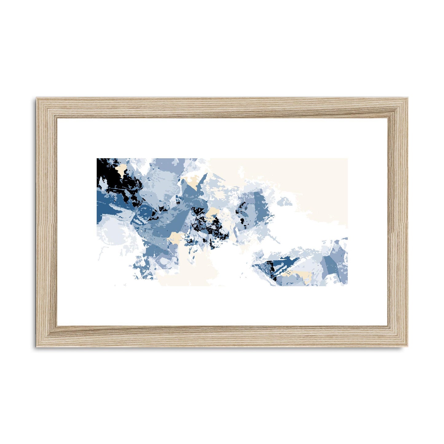 Framed Graphic Art Print, fph-1230-7694, 12"x8", Natural Frame