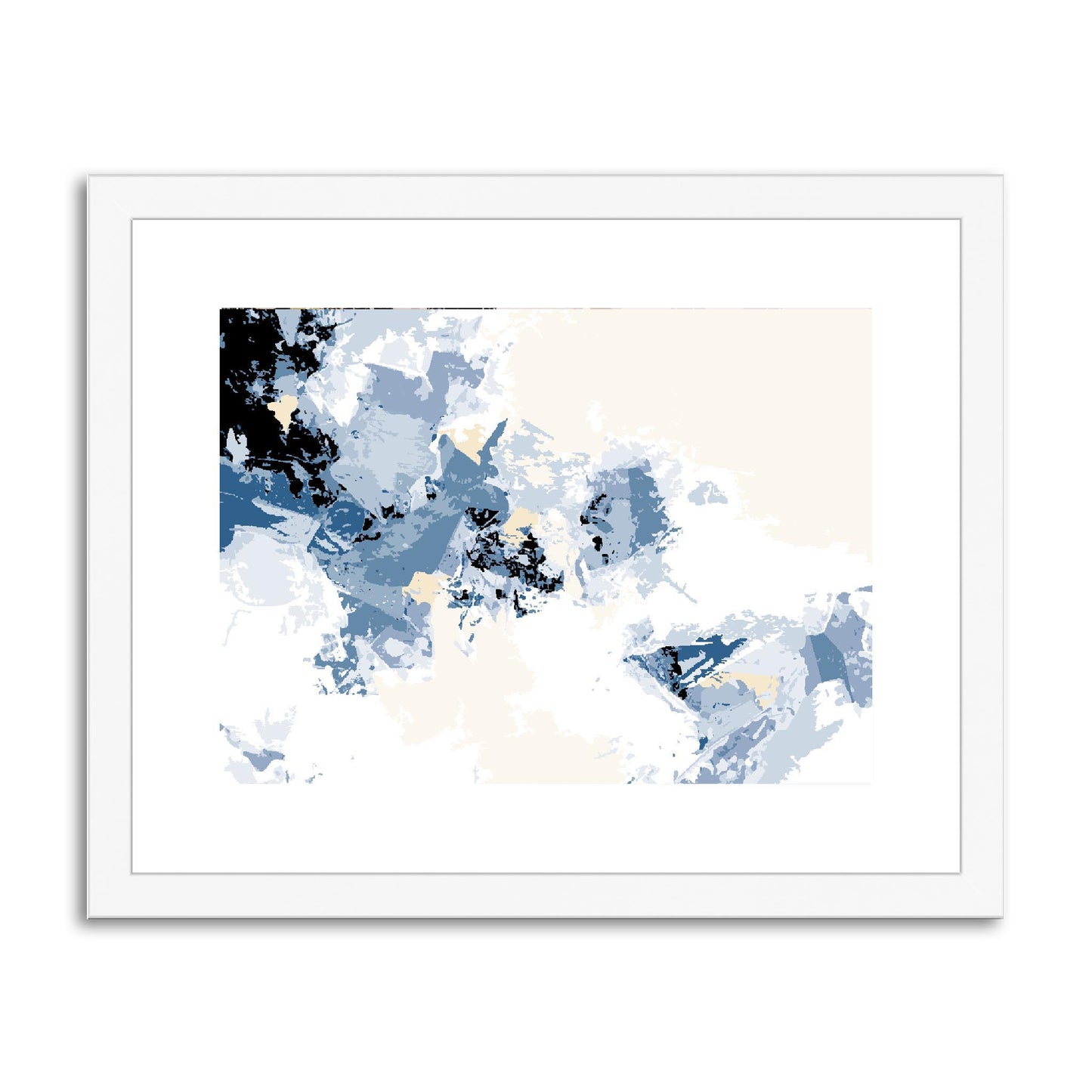 Framed Graphic Art Print, fph-1230-7694, 14"x11", White Frame