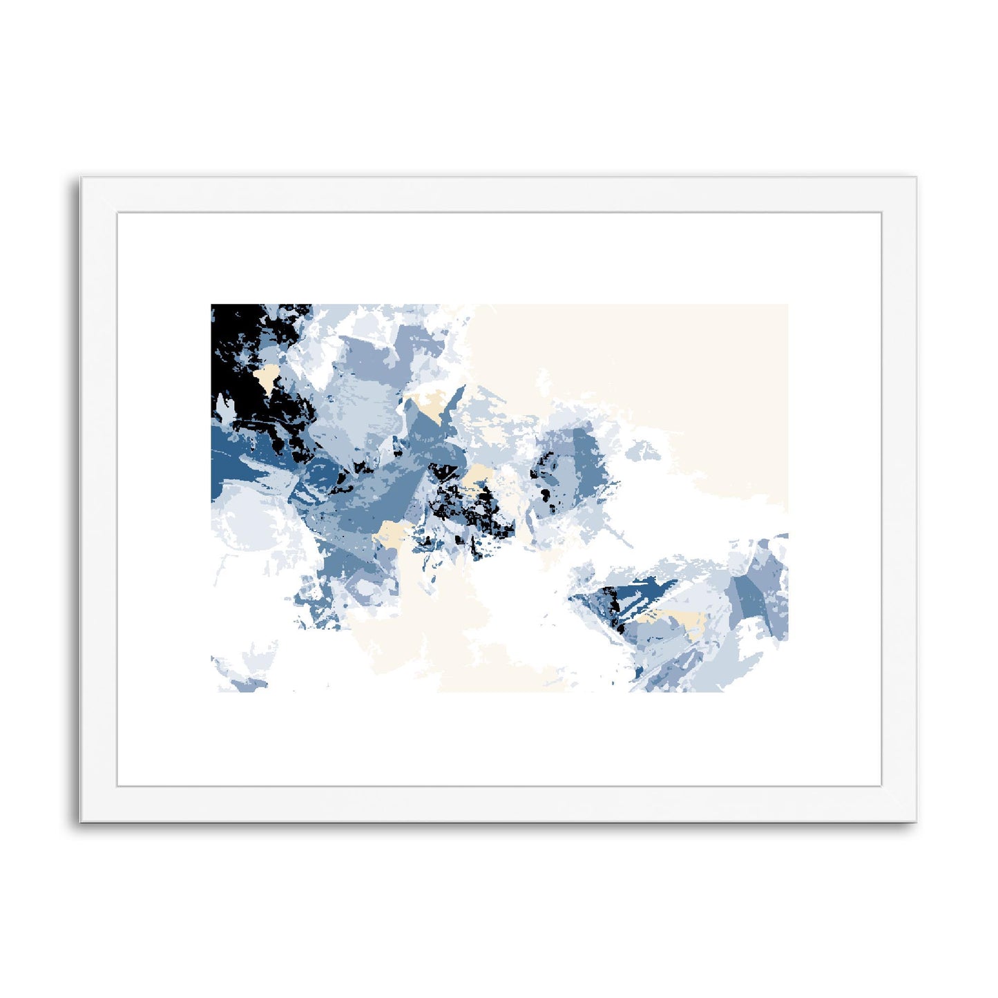 Framed Graphic Art Print, fph-1230-7694, 16"x12", White Frame