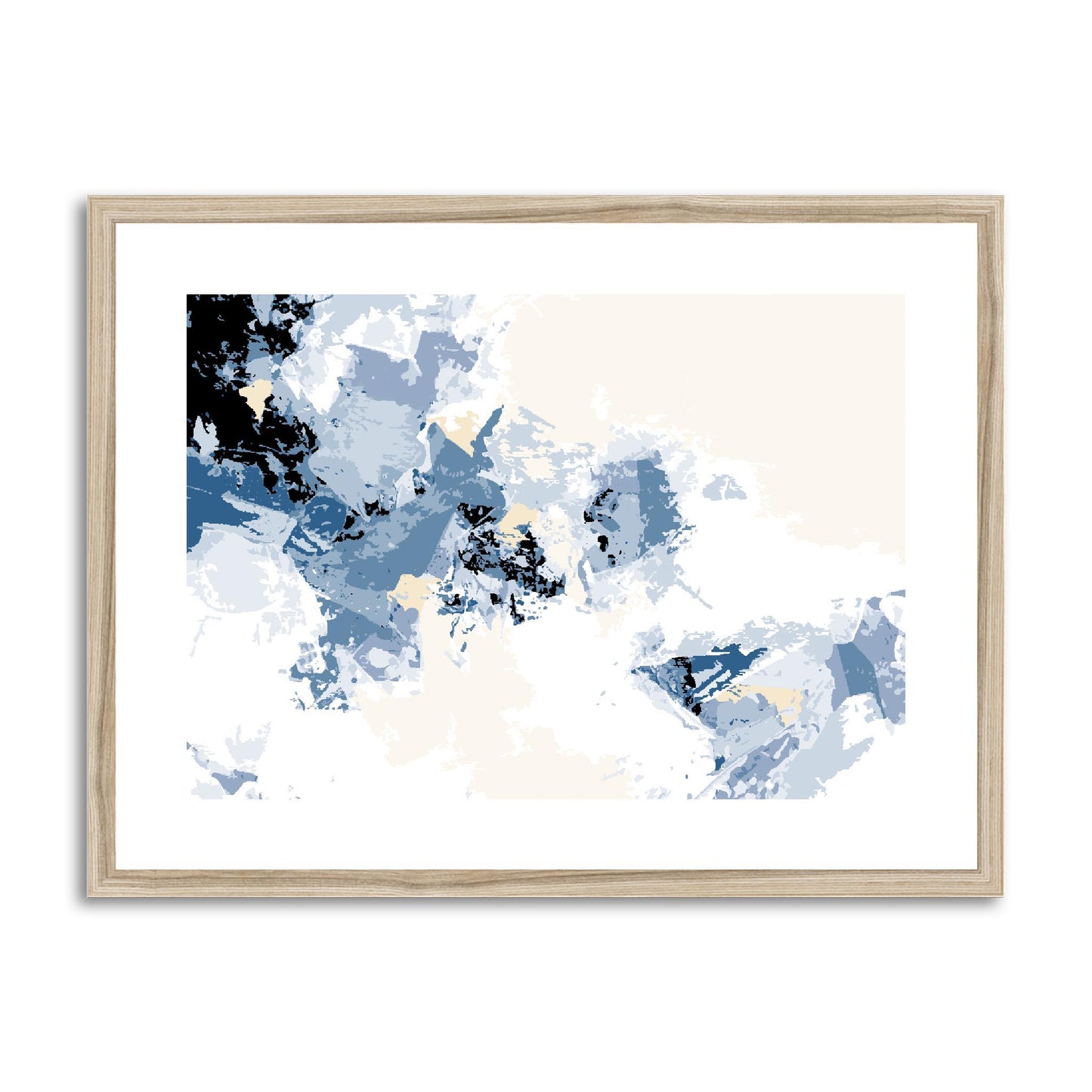 Framed Graphic Art Print, fph-1230-7694, 24"x18", Natural Frame
