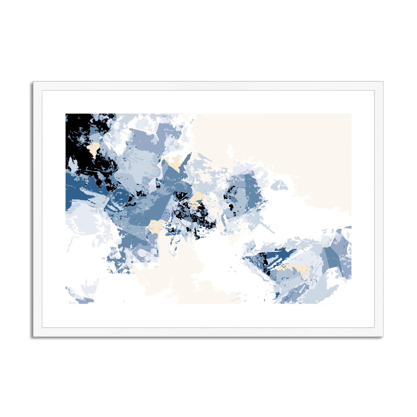 Framed Graphic Art Print, fph-1230-7694, 28"x20", White Frame