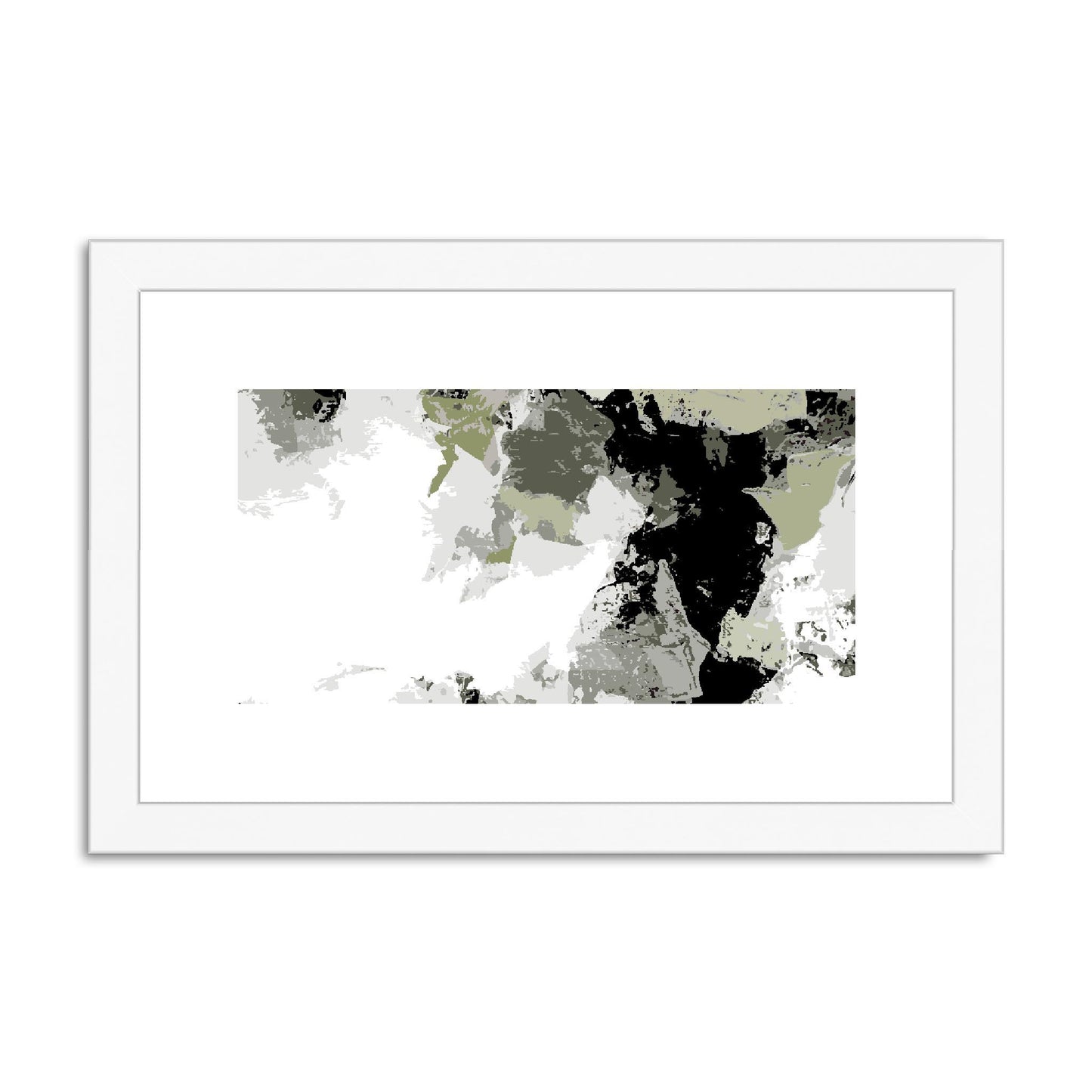 Framed Graphic Art Print, fph-1240-7692, 12"x8", White Frame