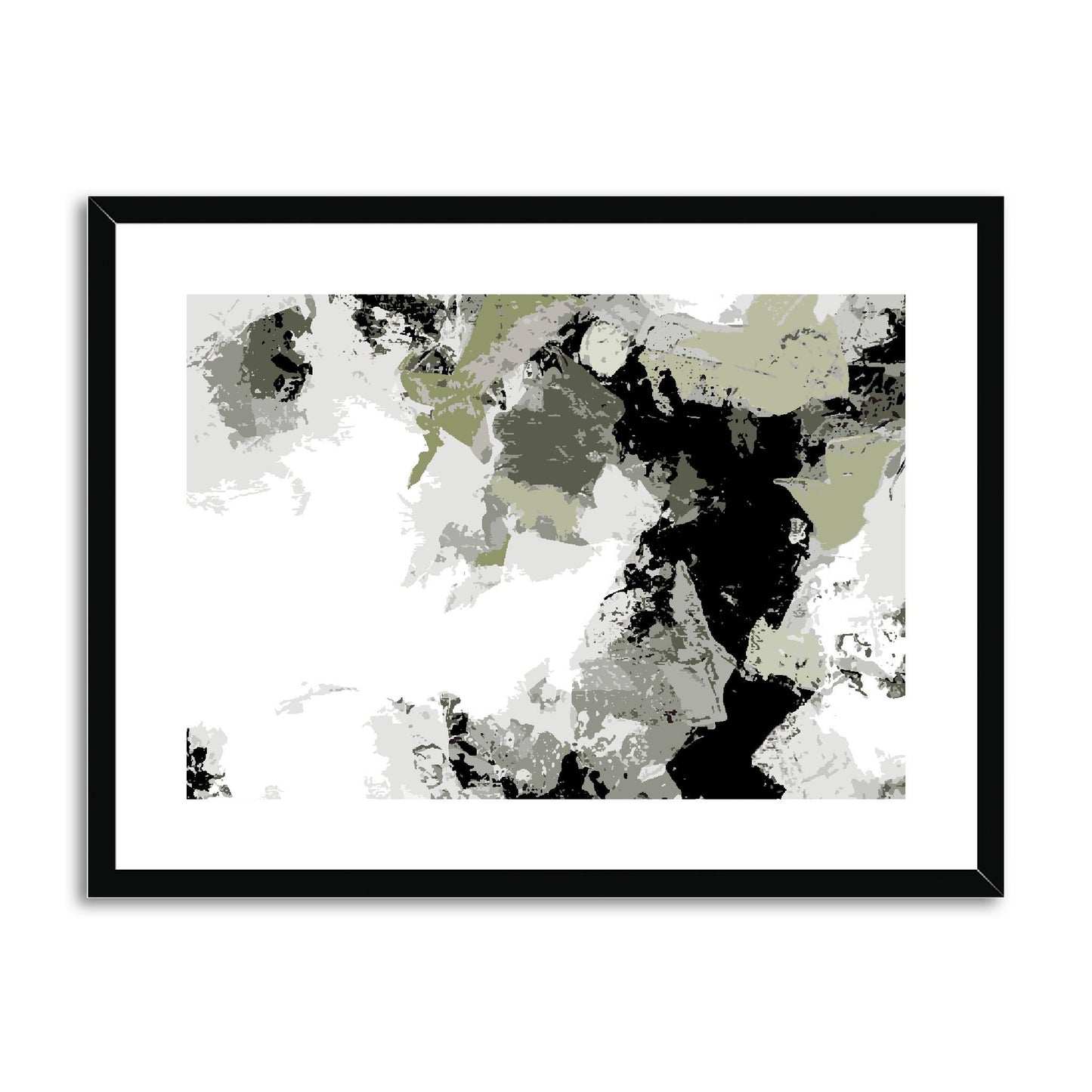 Framed Graphic Art Print, fph-1240-7692, 24"x18", Black Frame