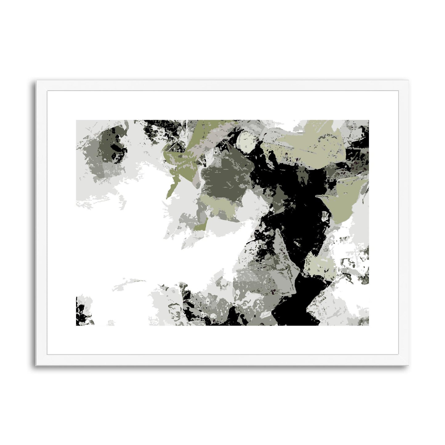 Framed Graphic Art Print, fph-1240-7692, 24"x18", White Frame