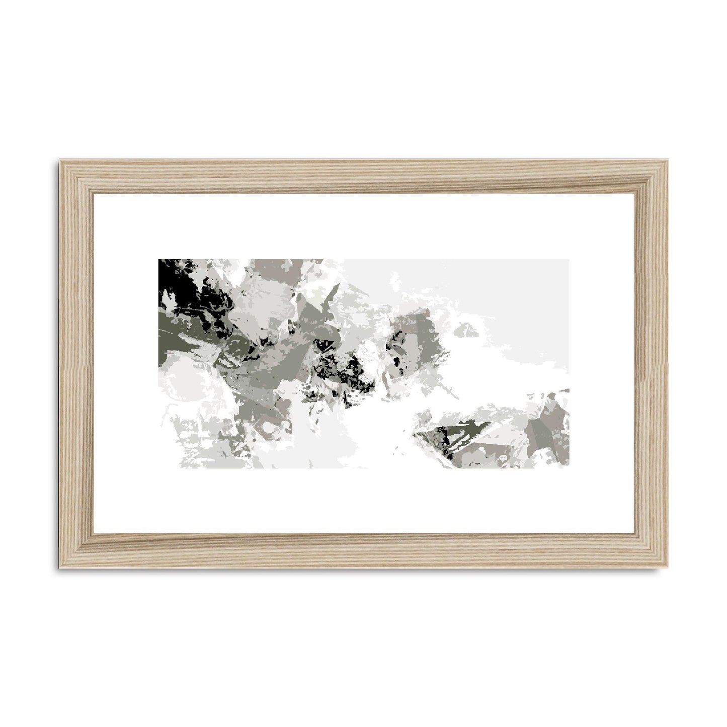 Framed Graphic Art Print, fph-1240-7694, 12"x8", Natural Frame