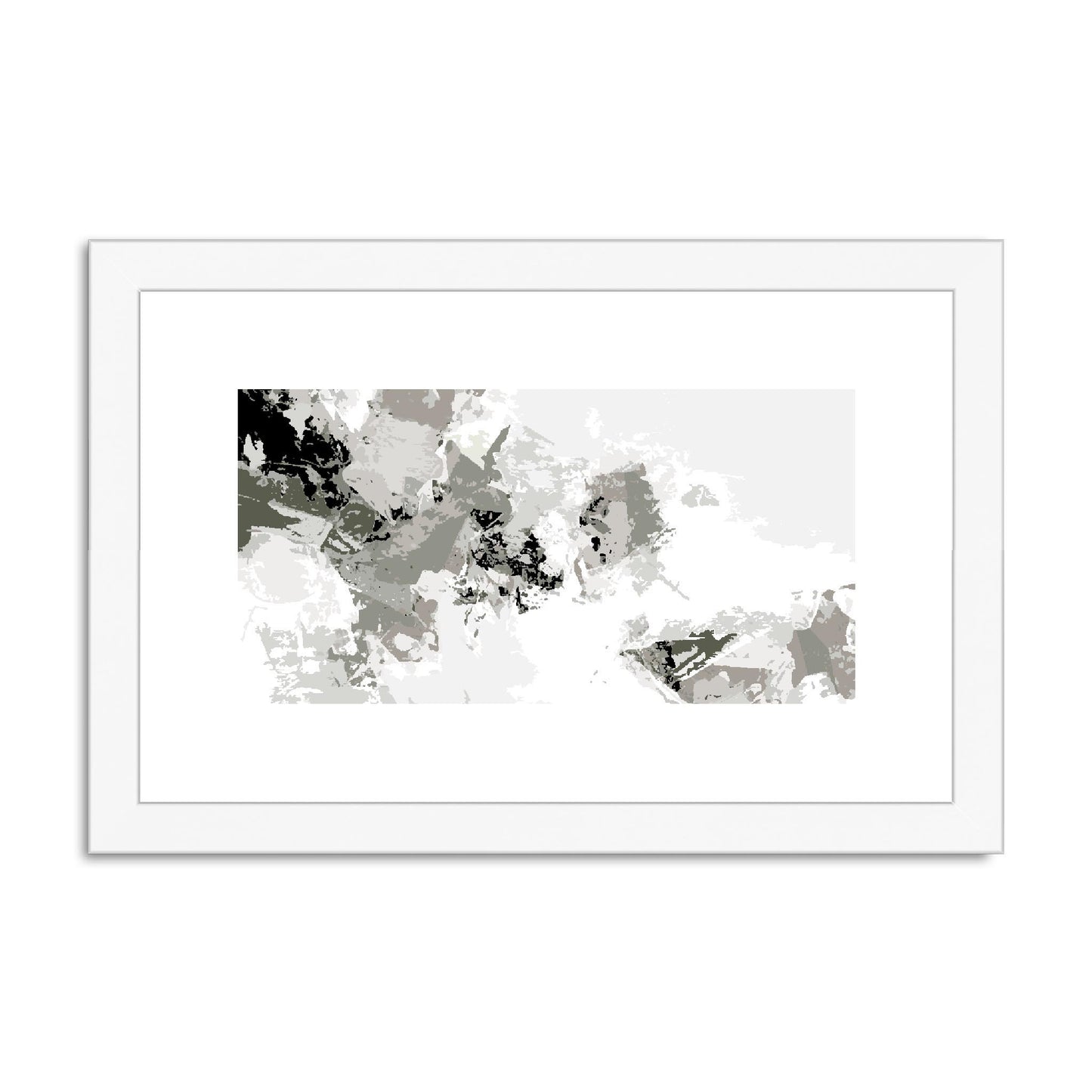 Framed Graphic Art Print, fph-1240-7694, 12"x8", White Frame