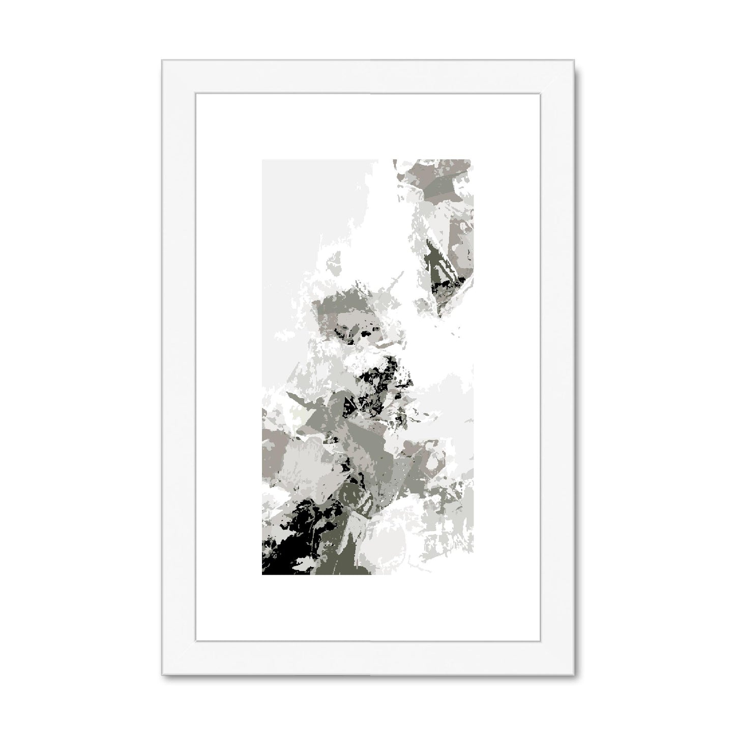 Framed Graphic Art Print, fpv-1240-7694, 8"x12", White Frame