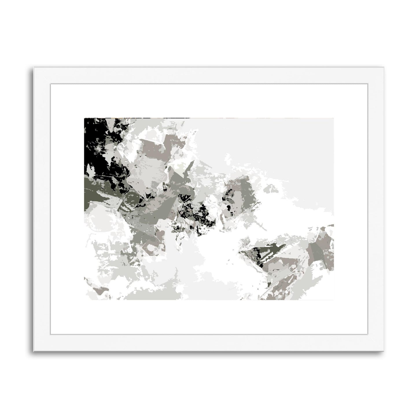 Framed Graphic Art Print, fph-1240-7694, 14"x11", White Frame