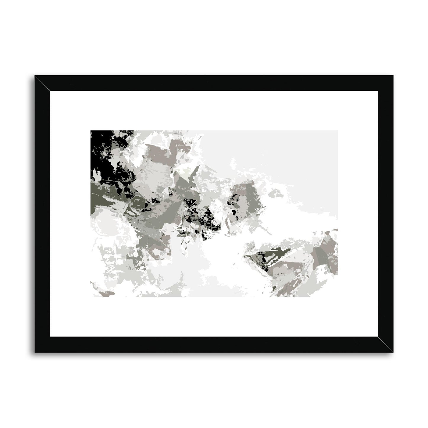 Framed Graphic Art Print, fph-1240-7694, 16"x12", Black Frame
