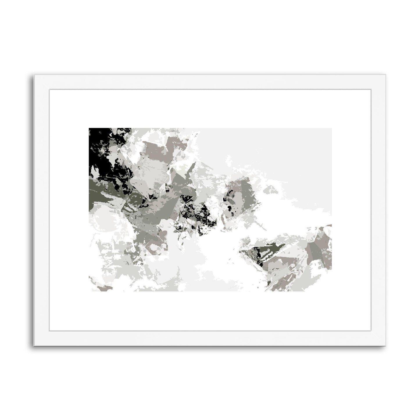 Framed Graphic Art Print, fph-1240-7694, 16"x12", White Frame