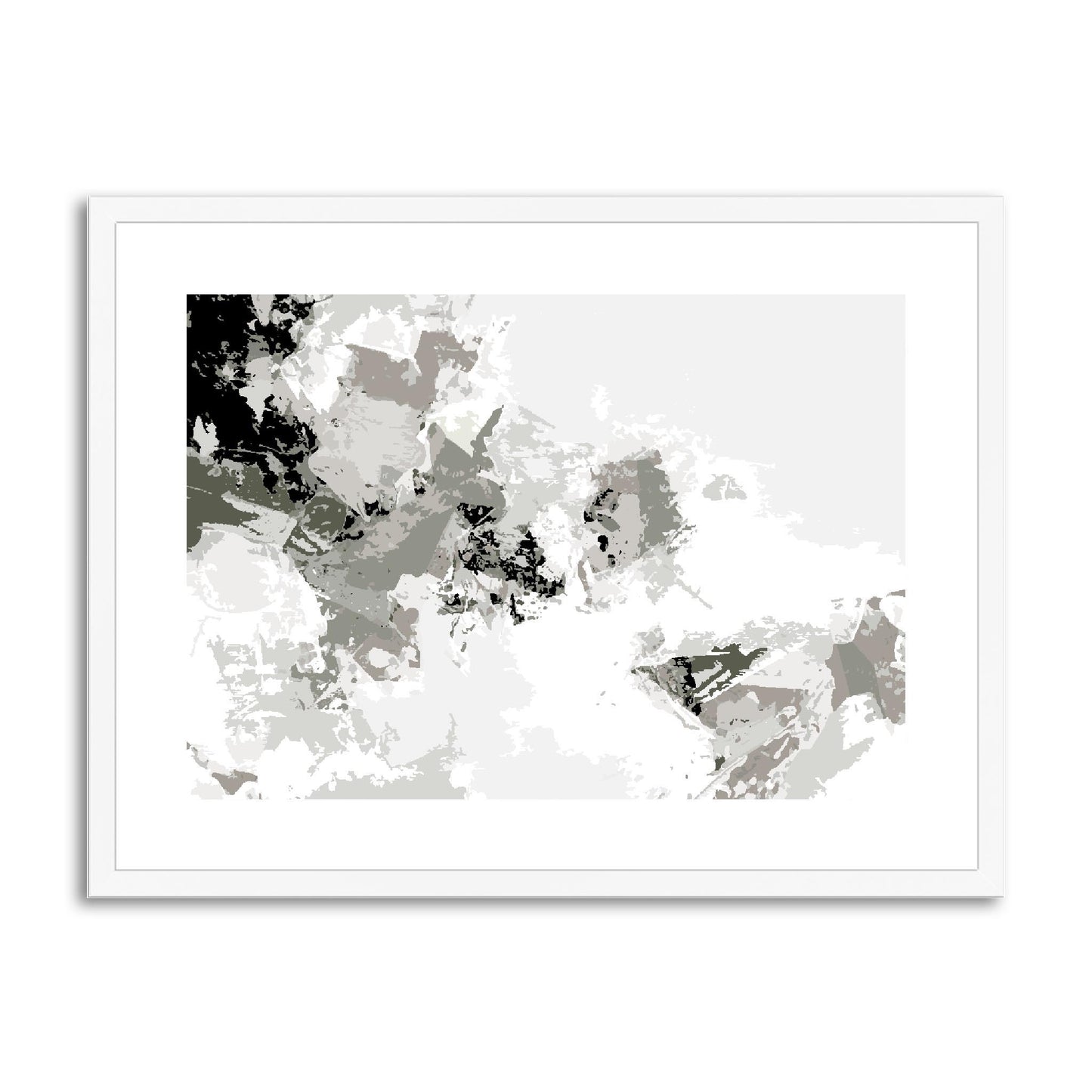 Framed Graphic Art Print, fph-1240-7694, 24"x18", White Frame