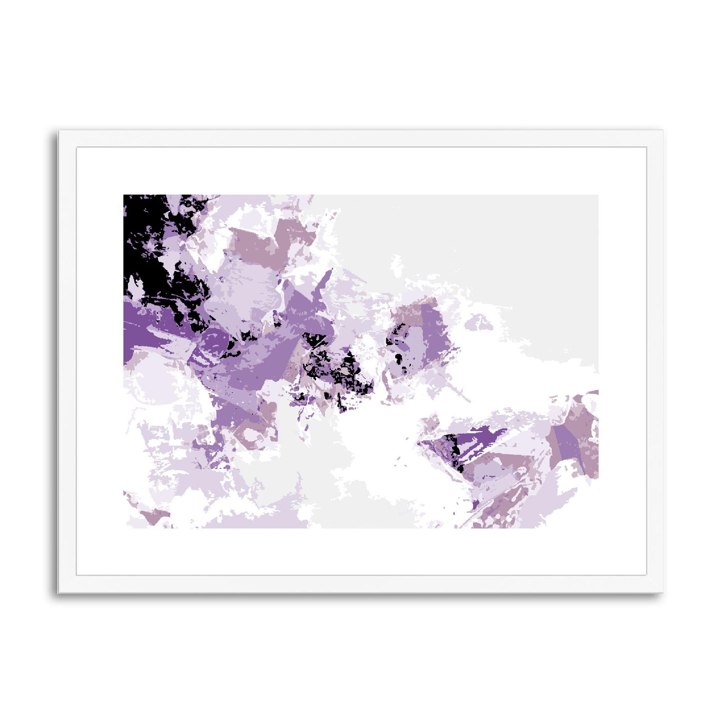 Framed Graphic Art Print, fph-1250-7694, 24"x18", White Frame