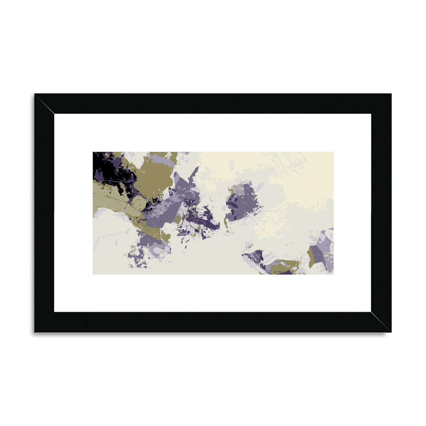 Framed Graphic Art Print, fph-1260-7694, 12"x8", Black Frame