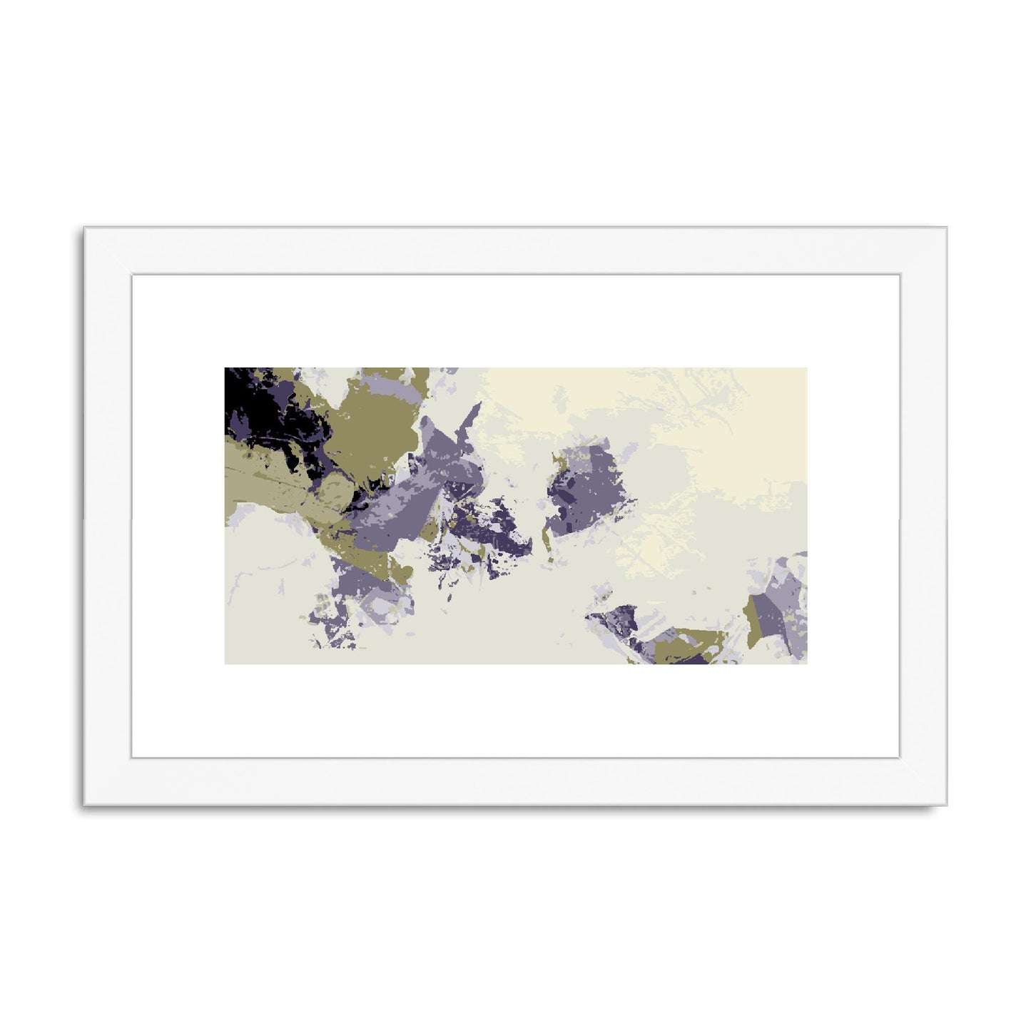 Framed Graphic Art Print, fph-1260-7694, 12"x8", White Frame