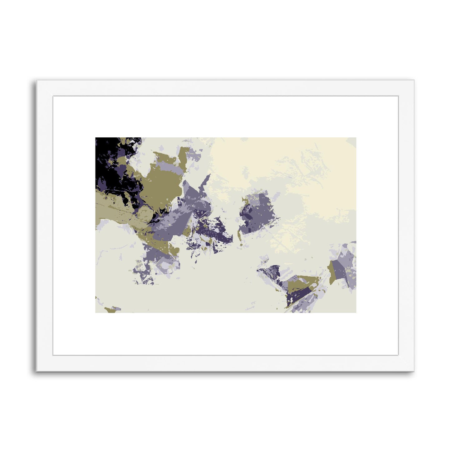 Framed Graphic Art Print, fph-1260-7694, 16"x12", White Frame