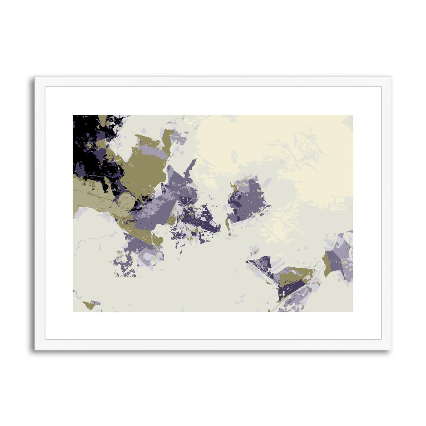 Framed Graphic Art Print, fph-1260-7694, 24"x18", White Frame