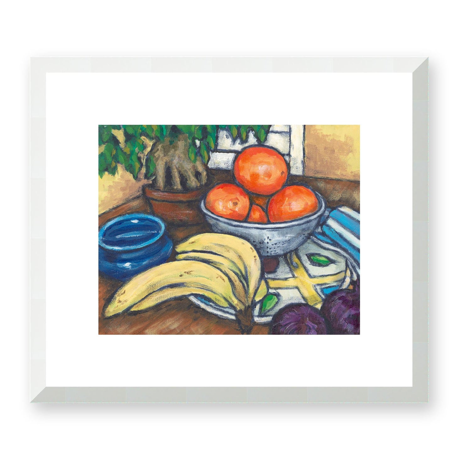 Framed Fine Art Print, White Mat - 14x12 inches | Still Life in Acrylic, FPH-1000-1102, Prints, Fine art, White Frame, 36 x 30 cm, 14 x 12 inches