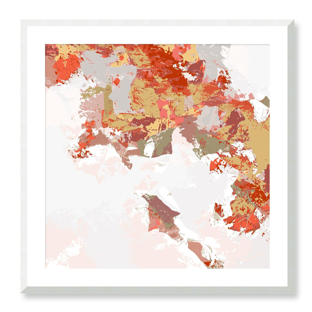 Mediterranean — Framed Fine Art Print | 28 x 28 inches | White Frame