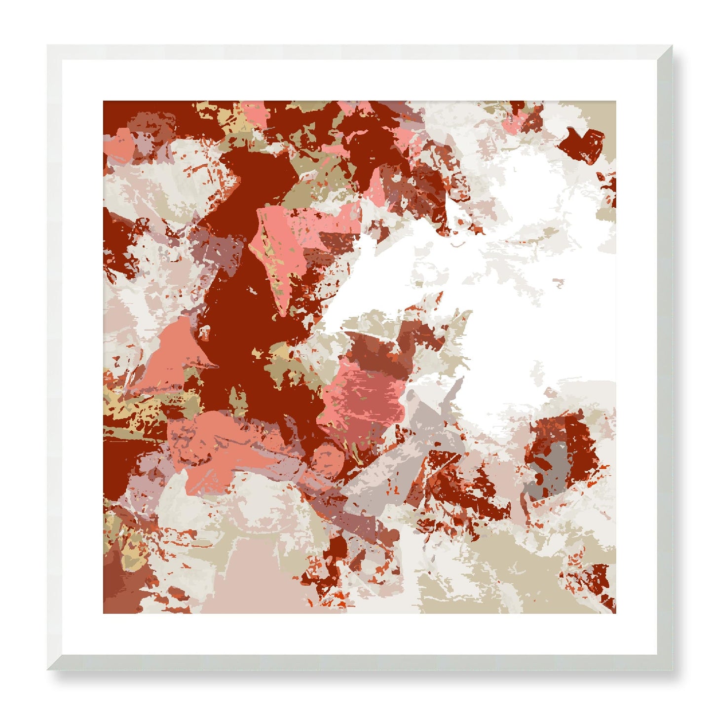 Framed Graphic Art Print, White Mat - 8x8 12x12 16x16 20x20 24x24 28x28 inches | FPS-1130-7695, Prints, Graphic art, White Frame, 71 x 71 cm ,28 x 28 inches