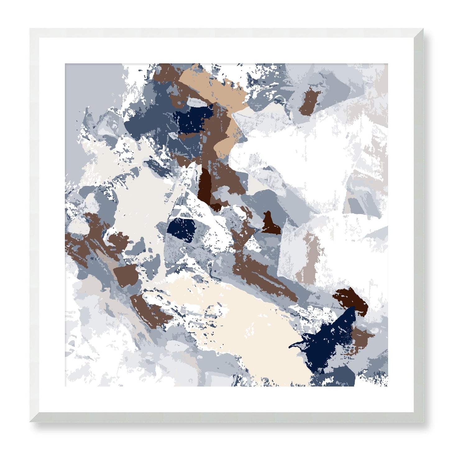 Framed Graphic Art Print, White Mat - 8x8 12x12 16x16 20x20 24x24 28x28 inches | FPS-1160-7690, Prints, Graphic art, White Frame, 71 x 71 cm ,28 x 28 inches