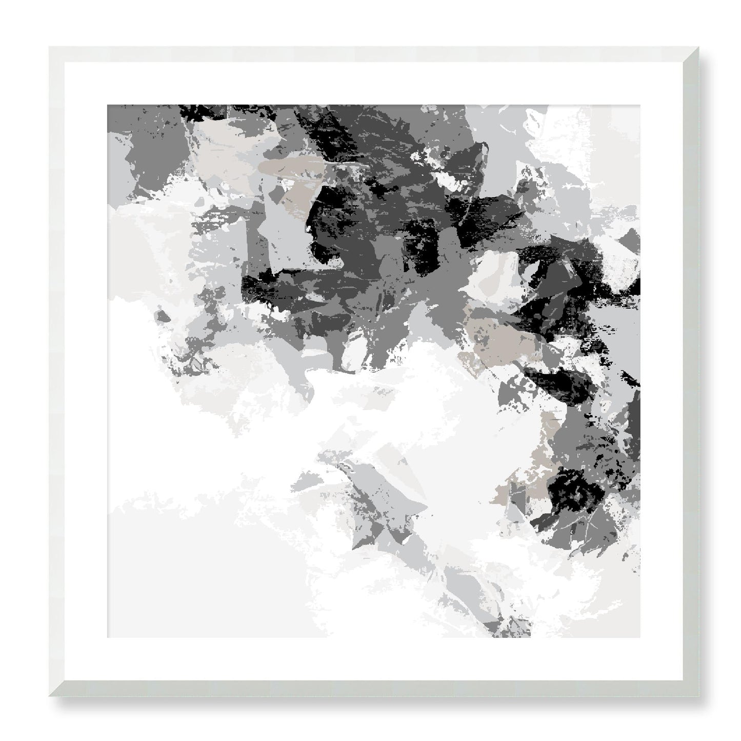 Framed Graphic Art Print, White Mat - 8x8 12x12 16x16 20x20 24x24 28x28 inches | FPS-1200-7693, Prints, Graphic art, White Frame, 71 x 71 cm ,28 x 28 inches