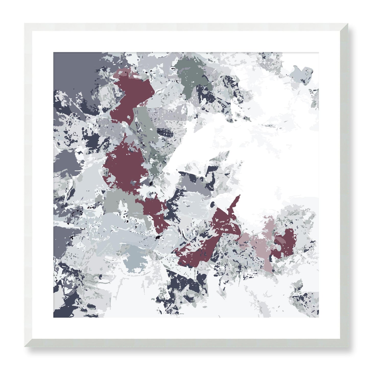 Framed Graphic Art Print, White Mat - 8x8 12x12 16x16 20x20 24x24 28x28 inches | FPS-1210-7695, Prints, Graphic art, White Frame, 71 x 71 cm ,28 x 28 inches