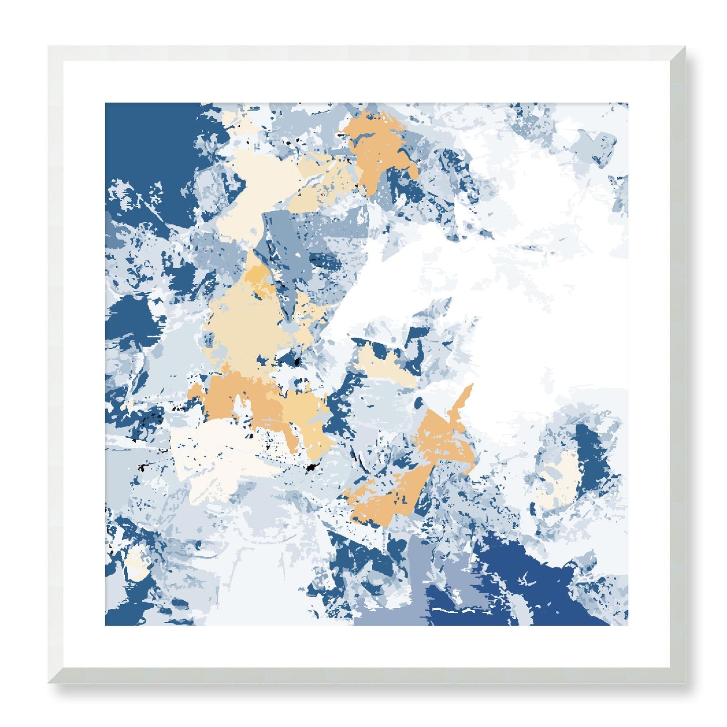 Framed Graphic Art Print, White Mat - 8x8 12x12 16x16 20x20 24x24 28x28 inches | FPS-1230-7695, Prints, Graphic art, White Frame, 71 x 71 cm ,28 x 28 inches