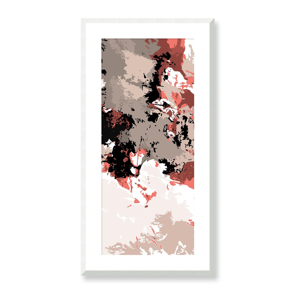 Rose Quartz — Framed Fine Art Print | 16 x 32 inches | White Frame