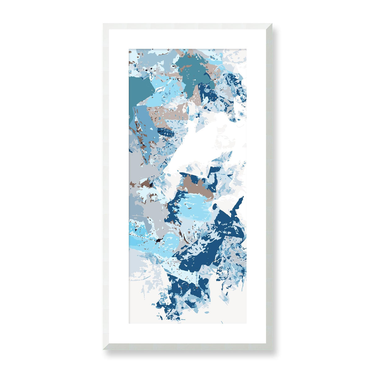 Ocean Cliffs — Framed Fine Art Print | 16 x 32 inches | White Frame