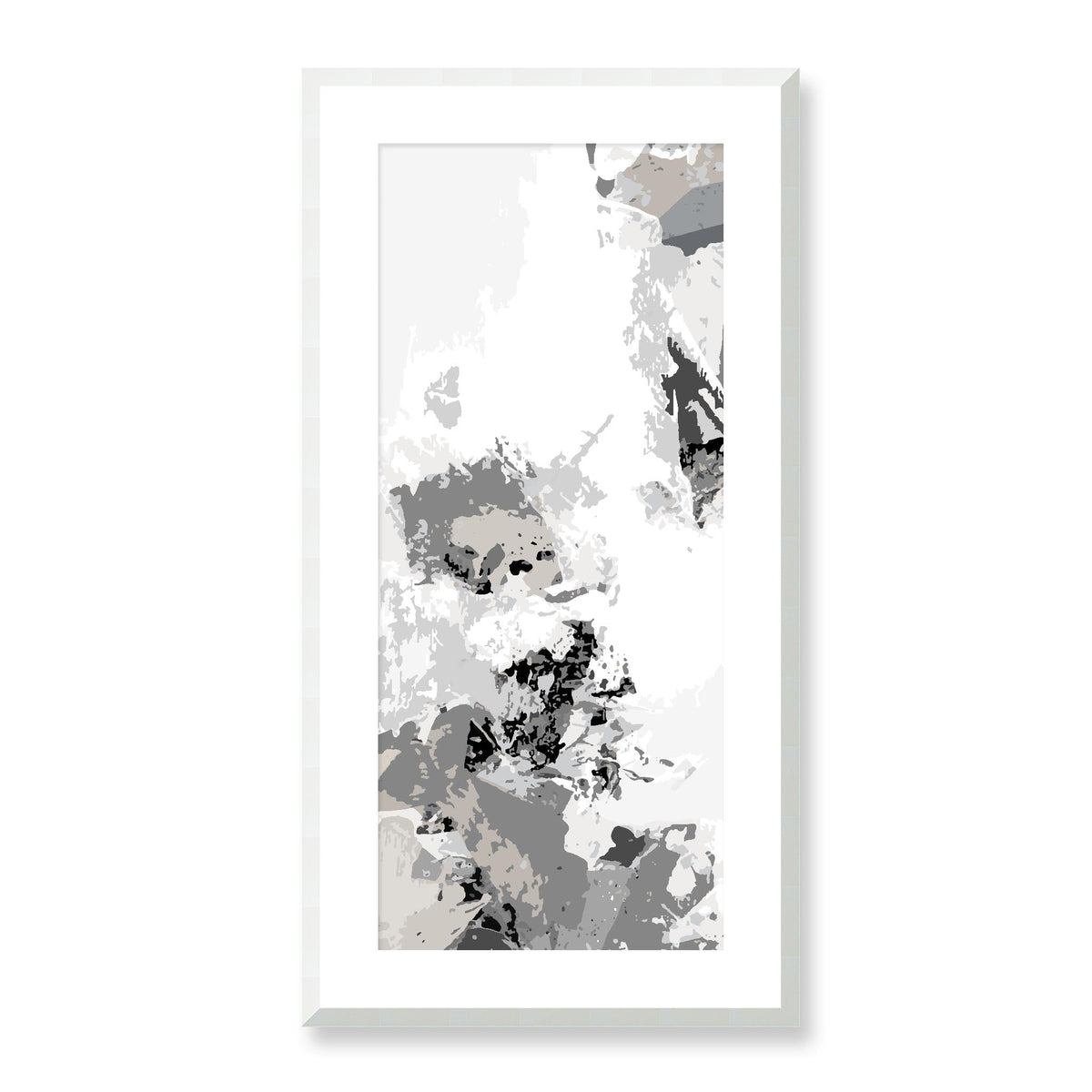 Hazy Beach — Framed Fine Art Print | 16 x 32 inches | White Frame