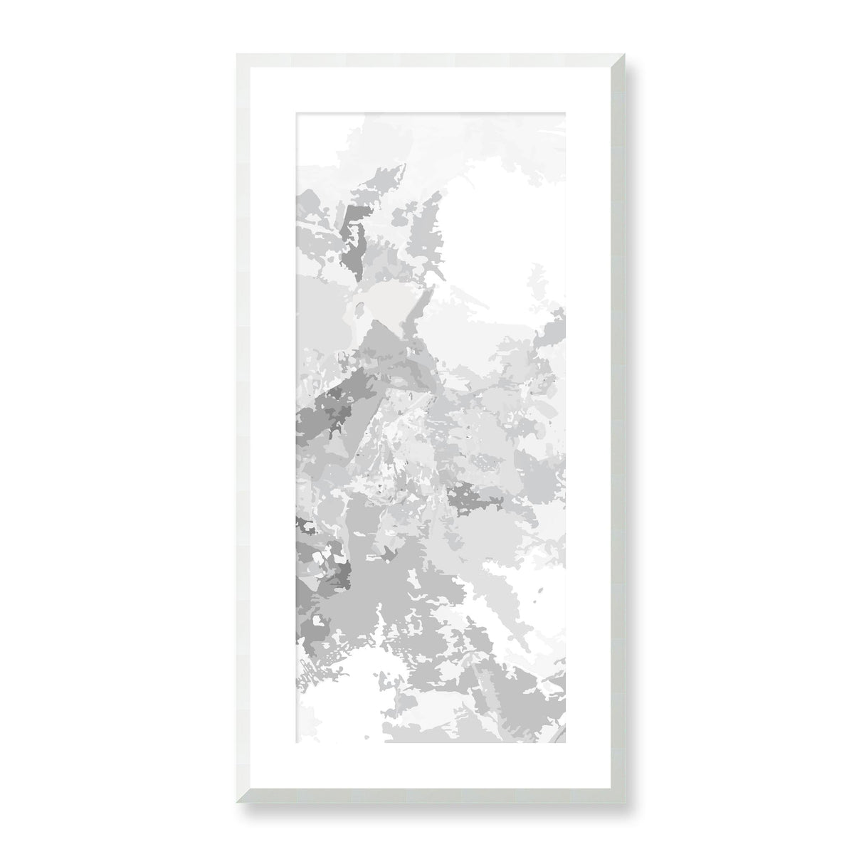 Snow Dust — Framed Fine Art Print | 16 x 32 inches | White Frame