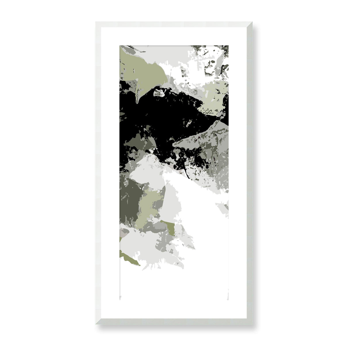 Urban Graphite — Framed Fine Art Print | 16 x 32 inches | White Frame