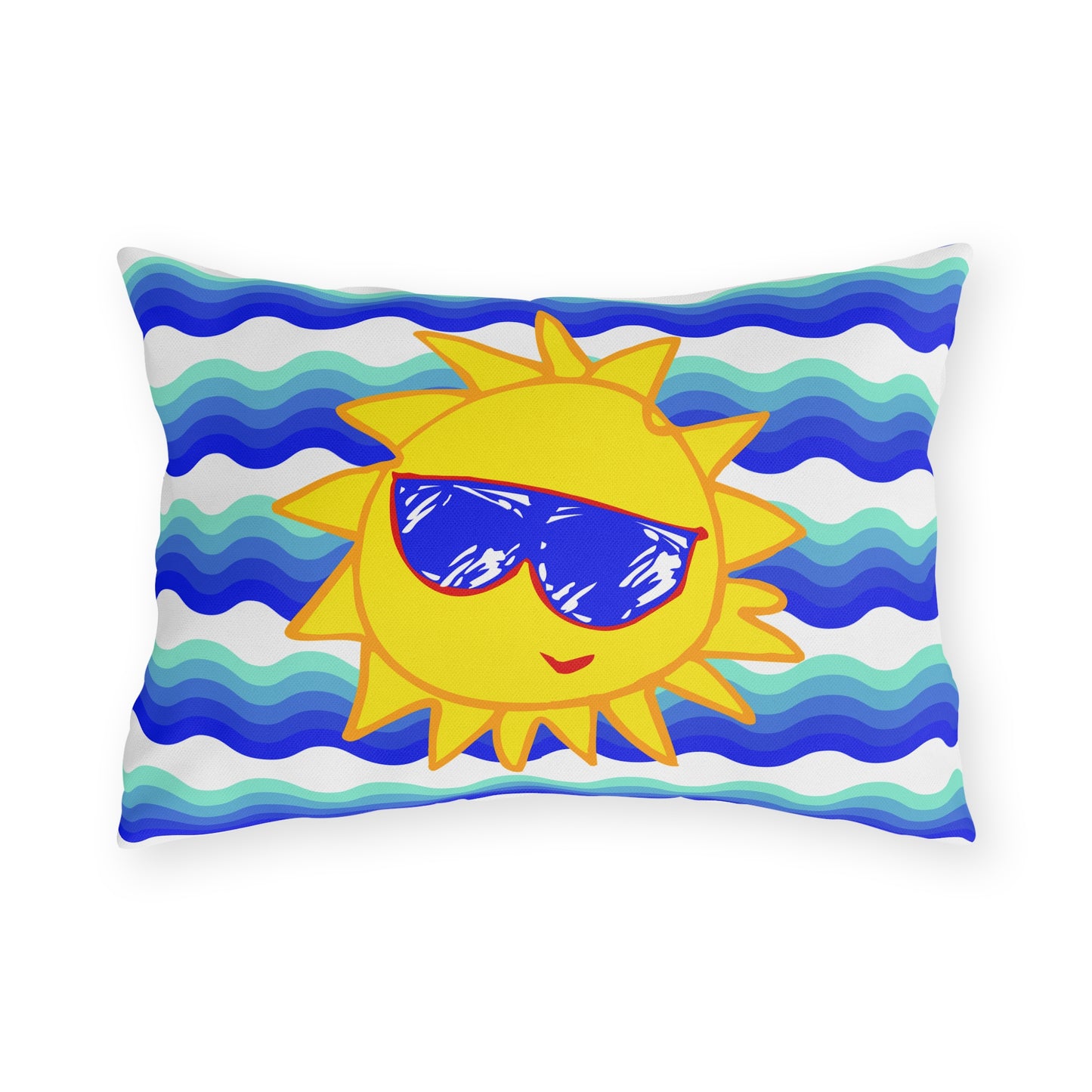 Outdoor Pillow with Cheerful Sunfilled Vibes | OPSF