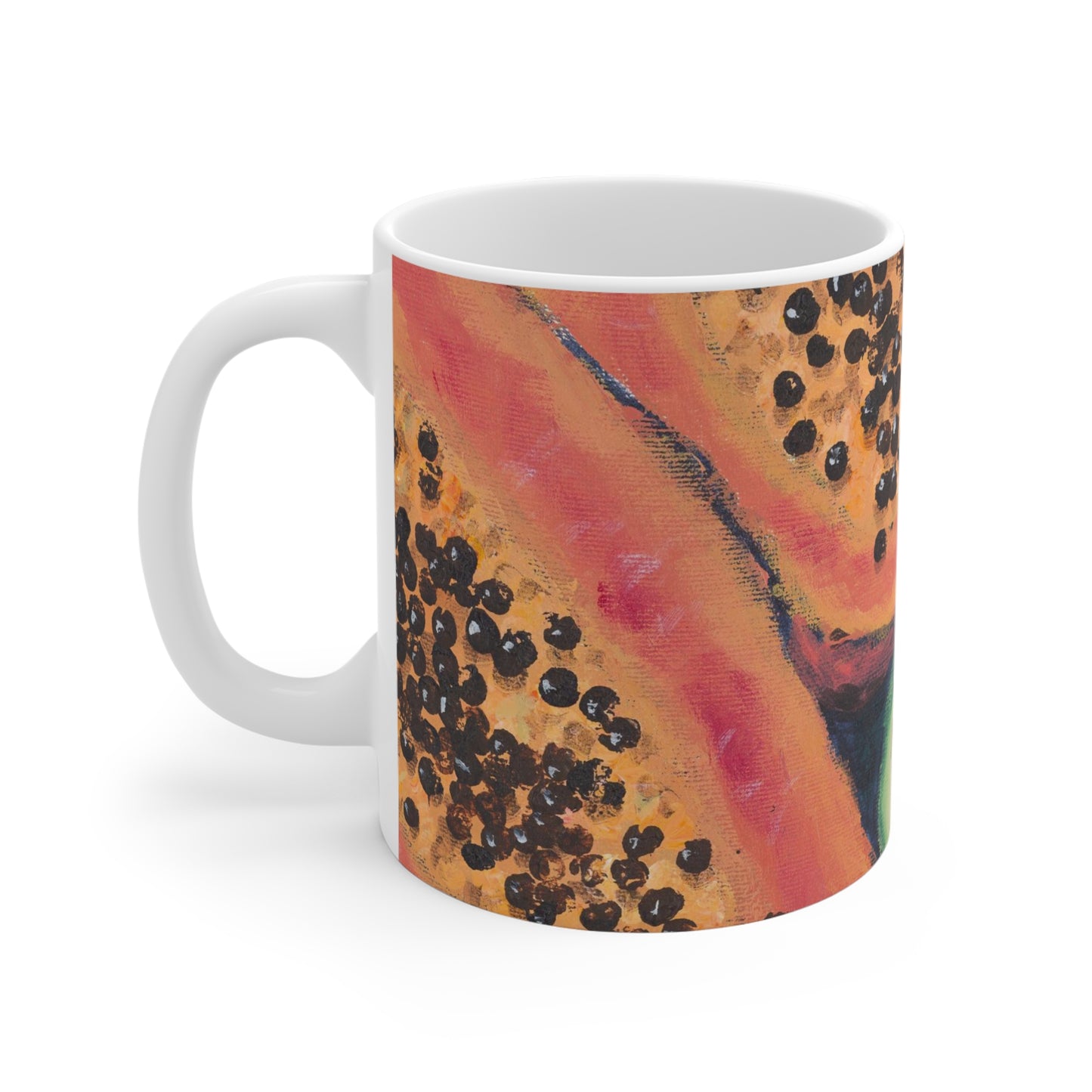 11oz Fine Art Ceramic Mug | Papaya & Avocados, CM-1000-1105