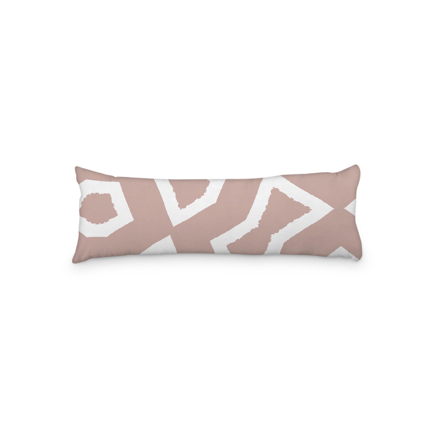 White Microfiber Body Pillow, Bold Salmon Graphic Print, 20 x 54 inches / 51 x 137 cm