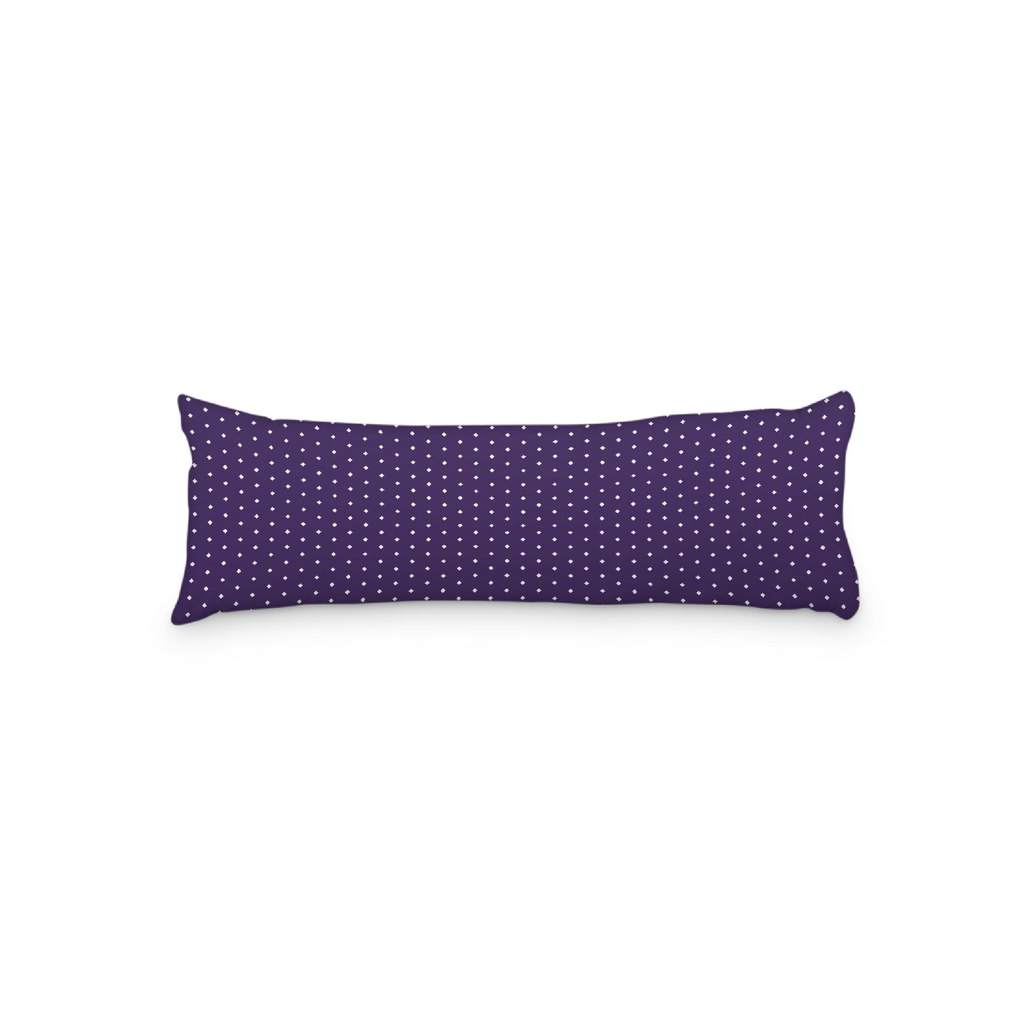 Purple Microfiber Body Pillow with Fine White Diamonds, 20 x 54 inches / 51 x 137 cm