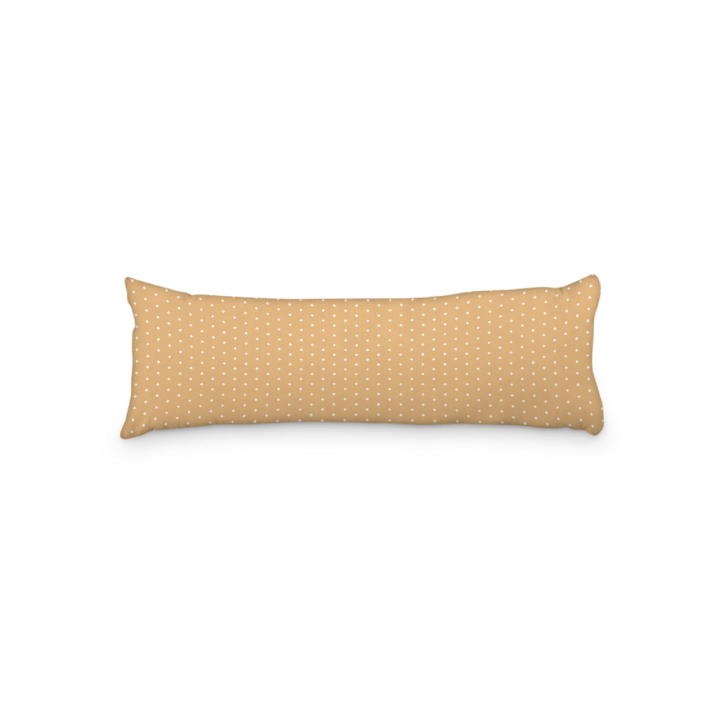 Pale Orange Microfiber Body Pillow with Fine White Diamonds, 20 x 54 inches / 51 x 137 cm
