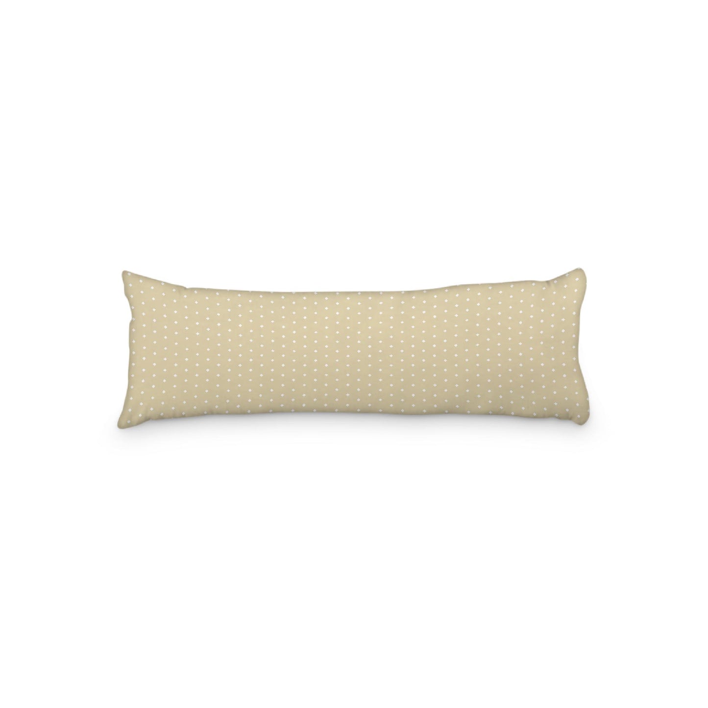 Desert Sand Microfiber Body Pillow with Fine White Diamonds, 20 x 54 inches / 51 x 137 cm